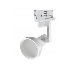 Foco a riel trifasico LED PAR30 CONUS Blanco para Ampolleta Cuello Largo (No Incluye Ampolleta)