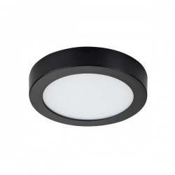 Plafon sobrepuesto panel redondo LED 18W IP20 3 temperaturas de color en 1 marco negro